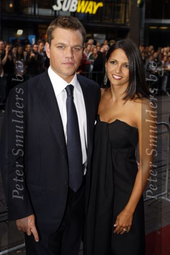 Amsterdam 23 augustus 2007
Premiere  film Matt Damon in Tuschinski. Matt damon met zijn vrouw
