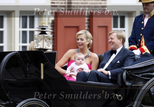 Apeldoorn 1 september 2007
Prins Willem Alexander viert zijn 40e verjaardag op paleis het Loo met Maxima Alexia Ariane en Amalia.