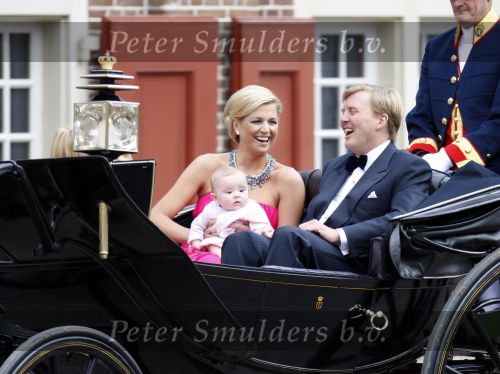 Apeldoorn 1 september 2007
Prins Willem Alexander viert zijn 40e verjaardag op paleis het Loo met Maxima Alexia Ariane en Amalia.