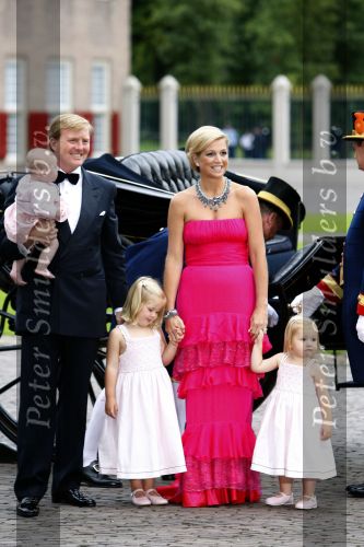 Apeldoorn 1 september 2007
Prins Willem Alexander viert zijn 40e verjaardag op paleis het Loo met Maxima Alexia Ariane en Amalia.