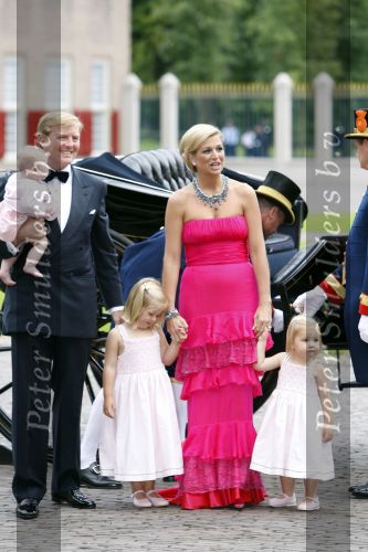 Apeldoorn 1 september 2007
Prins Willem Alexander viert zijn 40e verjaardag op paleis het Loo met Maxima Alexia Ariane en Amalia.