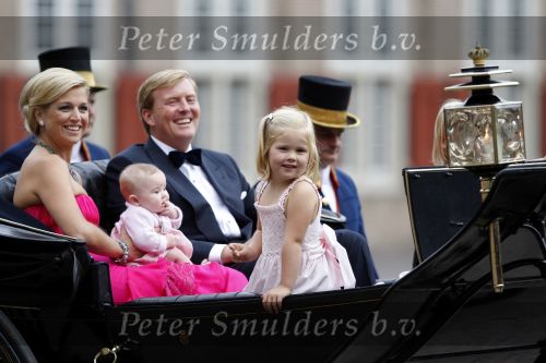 Apeldoorn 1 september 2007
Prins Willem Alexander viert zijn 40e verjaardag op paleis het Loo met Maxima Alexia Ariane en Amalia.