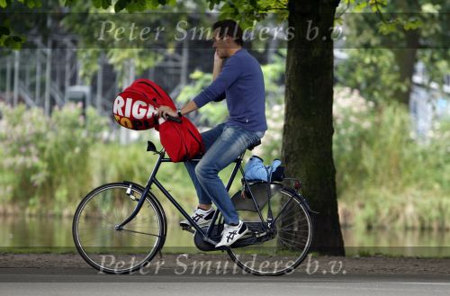 Amsterdam 20 augustus 2007
Peter Heerschop op de fiets.