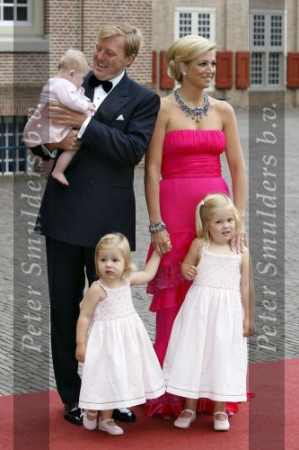 Apeldoorn 1 september 2007
Prins Willem Alexander viert zijn 40e verjaardag op paleis het Loo met Maxima Alexia Ariane en Amalia.