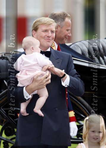 Apeldoorn 1 september 2007
Prins Willem Alexander viert zijn 40e verjaardag op paleis het Loo met Maxima Alexia Ariane en Amalia.