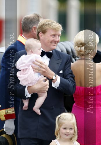 Apeldoorn 1 september 2007
Prins Willem Alexander viert zijn 40e verjaardag op paleis het Loo met Maxima Alexia Ariane en Amalia.