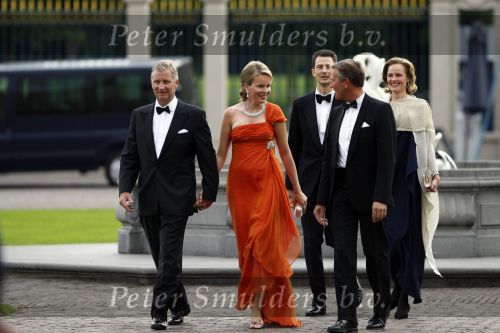 Apeldoorn 1 september 2007
Prins Willem Alexander viert zijn 40e verjaardag op paleis het Loo met Maxima Alexia Ariane en Amalia. Prinses Mathilde en Prins Filip