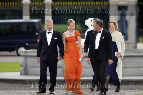 Apeldoorn 1 september 2007
Prins Willem Alexander viert zijn 40e verjaardag op paleis het Loo met Maxima Alexia Ariane en Amalia. Prinses Mathilde en Prins Filip