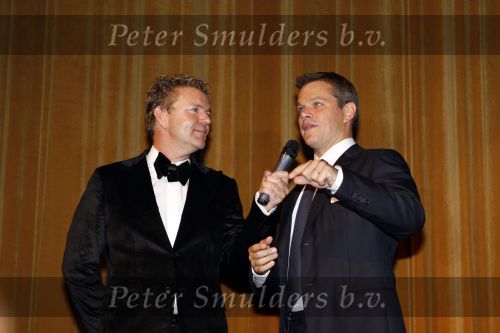 Amsterdam 23 augustus 2007
Premiere  film Matt Damon in Tuschinski. Matt damon  en Rene  Mioch