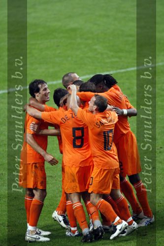 Amsterdam 8 september 2007
kwalificatieduel voor EK tussen Nederland en Bulgarije in de amsterdam arena. Nederland wint met 2-0. Ruud v Nistelrooy blij na zijn doelpunt