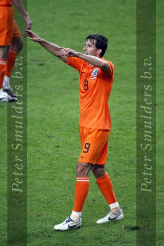 Amsterdam 8 september 2007
kwalificatieduel voor EK tussen Nederland en Bulgarije in de amsterdam arena. Nederland wint met 2-0. Ruud v Nistelrooy blij na doelpunt