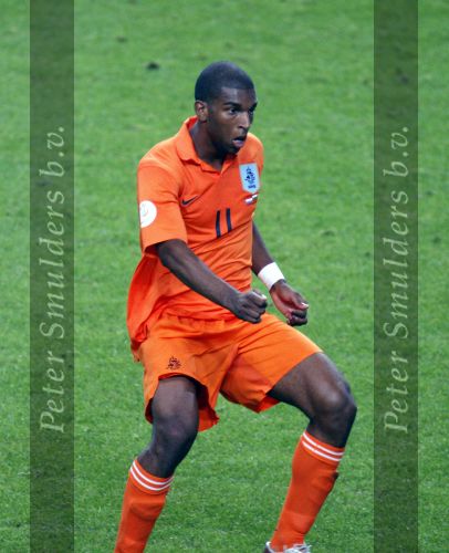 Amsterdam 8 september 2007
kwalificatieduel voor EK tussen Nederland en Bulgarije in de amsterdam arena. Nederland wint met 2-0.  Ryan Babel