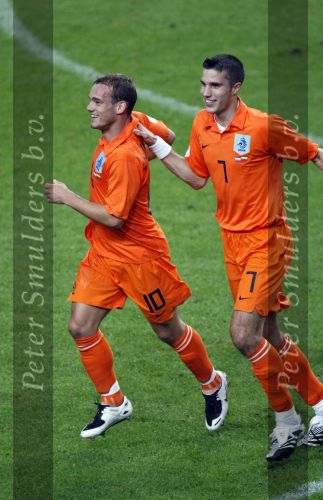 Amsterdam 8 september 2007
kwalificatieduel voor EK tussen Nederland en Bulgarije in de amsterdam arena. Nederland wint met 2-0. Wesley Sneijder scoort de 1-0. met Robin v Persie