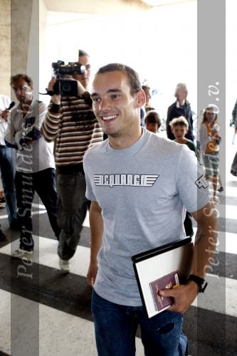 Noordwijk 20 augustus 2007
De spelers van het nederlands elftal verzamelen in hotel huis ter duin voor de oefenwedstrijd tegen zwitserland. Wesley Sneijder