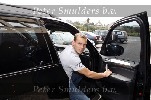 Noordwijk 20 augustus 2007
De spelers van het nederlands elftal verzamelen in hotel huis ter duin voor de oefenwedstrijd tegen zwitserland. Wesley Sneijder
