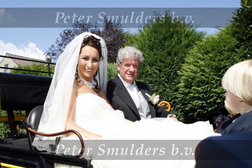 Laren/ Eemnes 29 augustus 2007
Willibrord Frequin en zijn Suzanne trouwen. Ze vertrekken vanaf thuis met koets naar de theetuin.