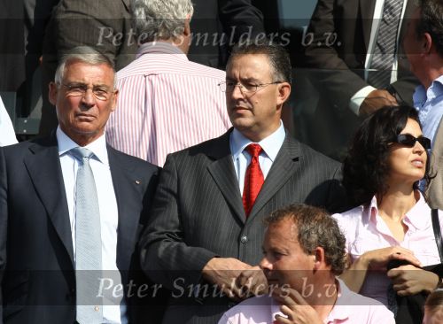 Rotterdam, 20 September 2009
Kompetitiewedstrijd Feyenoord-PSV, eindstand 1-3 Seizoen 2009/2010
Burgemeester Ahmed Aboutaleb met bestuurslid Gerard Kerkum