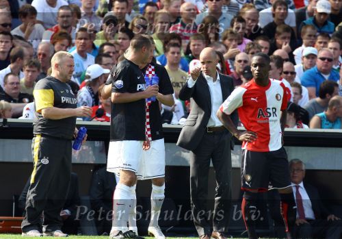 Rotterdam, 20 September 2009
Kompetitiewedstrijd Feyenoord-PSV, eindstand 1-3 Seizoen 2009/2010
Danny Koevermans is blij na zijn tweede doelpunt