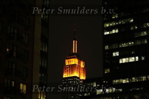 New York 8 september 2009
Prinses Maxima en Prins Willem Alexander in empire state building . Met een druk op de knop kleurde de empire state building oranje.
Peter Smulders bv
