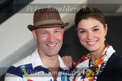 Bussim, 24 Augustus 2009
\'t Spant Perspresentatie RTL Winetrseizoen 2009/2010
Evi Hanssen met Eddy Zoey
Foto Peter Smulders