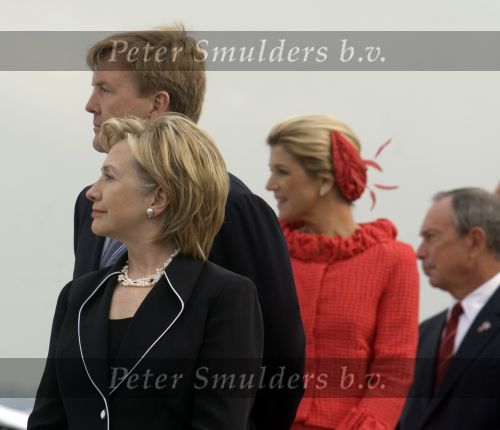 New York 8 september 2009
Prins Willem Alexander Prinses Maxima Michael Bloomberg (Burgemeester NY) en Hillary Clinton op vliegdekschip Intrepid. Welkomst ceremonieel van NYC 400.
Peter Smulders bv