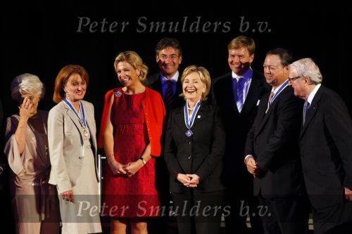 New York 11 september 2009
Prins Willem Alexander en prinses Maxima bij uitreiking Four freedom awards in het Waldorf Astoria hotel. Hillary Clinton krijgt de four freedoms award. Maxim Verhagen en Karla Peijs
Peter Smulders bv