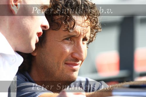 Rotterdam, 20 September 2009
Kompetitiewedstrijd Feyenoord-PSV, eindstand 1-3 Seizoen 2009/2010
Jan Joost v Gangelen met Erik ten Hag