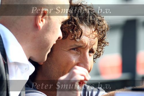 Rotterdam, 20 September 2009
Kompetitiewedstrijd Feyenoord-PSV, eindstand 1-3 Seizoen 2009/2010
Jan Joost v Gangelen met Erik ten Hag
