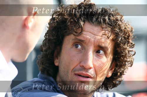 Rotterdam, 20 September 2009
Kompetitiewedstrijd Feyenoord-PSV, eindstand 1-3 Seizoen 2009/2010
Jan Joost v Gangelen met Erik ten Hag
