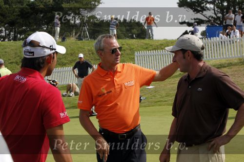 Zandvoort 19 augustus 2009
KLM open golf de Pro am. Johan Cruijff met Olazabal en Maarten Lafeber
Peter Smulders bv