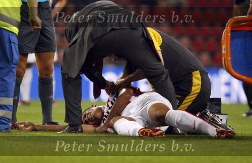 Eindhoven, 23 Augustus 2009
UEFA Europa League PSV-FC Bnei-Yehuda Tel-Aviv, eindstand 1-0
Jonathan Reis geblesseerd
