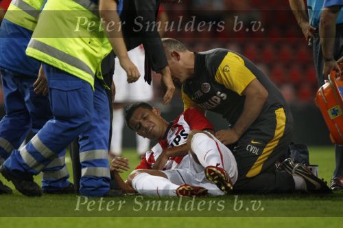 Eindhoven, 23 Augustus 2009
UEFA Europa League PSV-FC Bnei-Yehuda Tel-Aviv, eindstand 1-0
Jonathan Reis geblesseerd