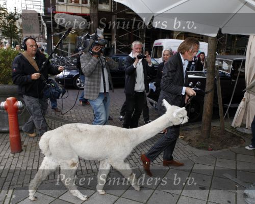 Amsterdam 3 september 2009
Jort Kelder met een soort van Lama op de cornelis schuytstraat.
Peter Smulders bv