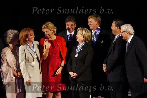 New York 11 september 2009
Prins Willem Alexander en prinses Maxima bij uitreiking Four freedom awards in het Waldorf Astoria hotel. Hillary Clinton krijgt de four freedoms award
Peter Smulders bv