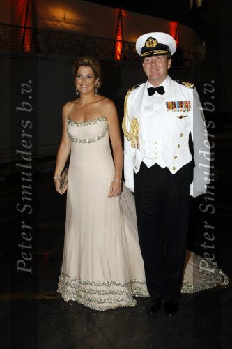 New York 12 september 2009
Prins Willem Alexander en Prinses Maxima tijdend gala op de marine boot HMS Tromp.
Peter Smulders bv