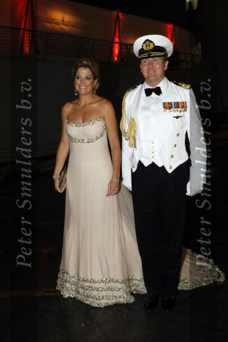 New York 12 september 2009
Prins Willem Alexander en Prinses Maxima tijdend gala op de marine boot HMS Tromp.
Peter Smulders bv