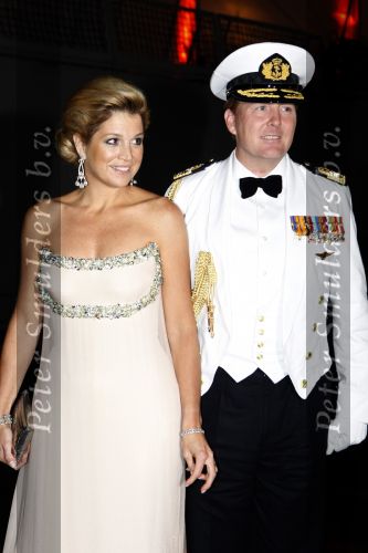 New York 12 september 2009
Prins Willem Alexander en Prinses Maxima tijdend gala op de marine boot HMS Tromp.
Peter Smulders bv
