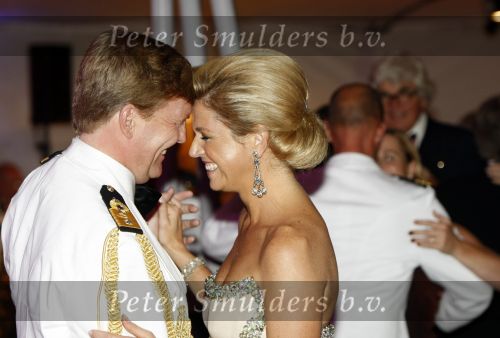 New York 12 september 2009
Prins Willem Alexander en Prinses Maxima tijdend gala op de marine boot HMS Tromp.
Peter Smulders bv