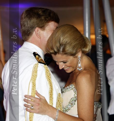 New York 12 september 2009
Prins Willem Alexander en Prinses Maxima tijdend gala op de marine boot HMS Tromp.
Peter Smulders bv