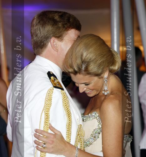 New York 12 september 2009
Prins Willem Alexander en Prinses Maxima tijdend gala op de marine boot HMS Tromp.
Peter Smulders bv