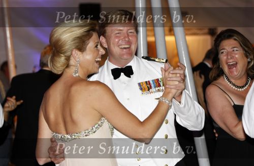 New York 12 september 2009
Prins Willem Alexander en Prinses Maxima tijdend gala op de marine boot HMS Tromp.
Peter Smulders bv