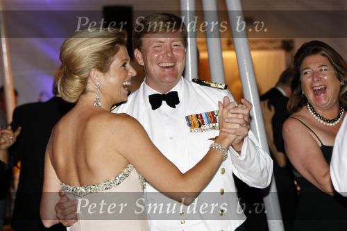 New York 12 september 2009
Prins Willem Alexander en Prinses Maxima tijdend gala op de marine boot HMS Tromp.
Peter Smulders bv
