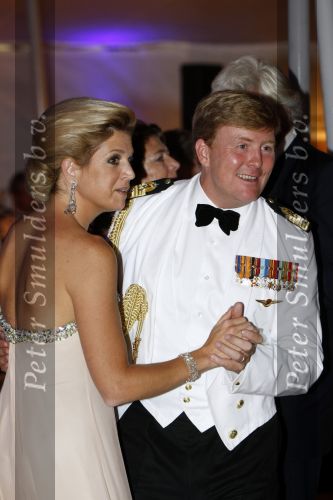 New York 12 september 2009
Prins Willem Alexander en Prinses Maxima tijdend gala op de marine boot HMS Tromp.
Peter Smulders bv