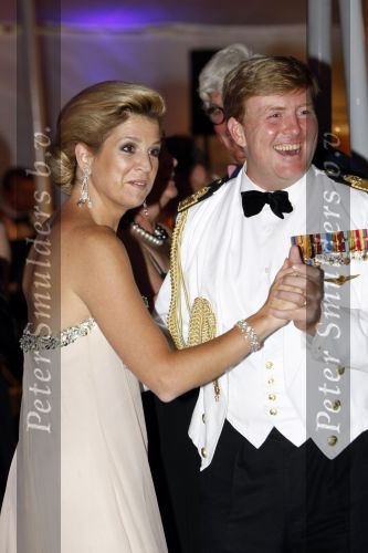 New York 12 september 2009
Prins Willem Alexander en Prinses Maxima tijdend gala op de marine boot HMS Tromp.
Peter Smulders bv