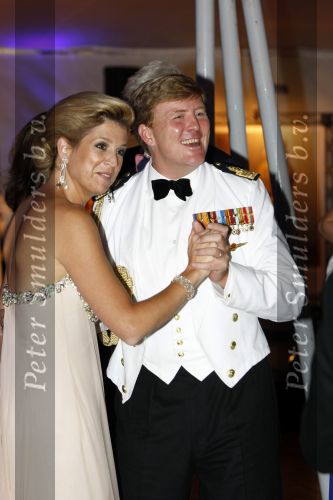 New York 12 september 2009
Prins Willem Alexander en Prinses Maxima tijdend gala op de marine boot HMS Tromp.
Peter Smulders bv
