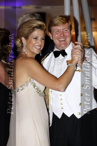 New York 12 september 2009
Prins Willem Alexander en Prinses Maxima tijdend gala op de marine boot HMS Tromp.
Peter Smulders bv