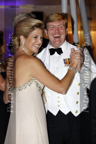 New York 12 september 2009
Prins Willem Alexander en Prinses Maxima tijdend gala op de marine boot HMS Tromp.
Peter Smulders bv