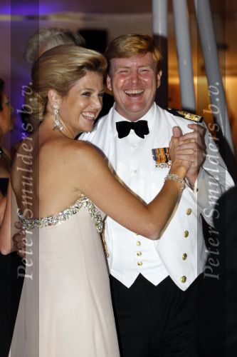 New York 12 september 2009
Prins Willem Alexander en Prinses Maxima tijdend gala op de marine boot HMS Tromp.
Peter Smulders bv