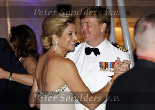 New York 12 september 2009
Prins Willem Alexander en Prinses Maxima tijdend gala op de marine boot HMS Tromp.
Peter Smulders bv