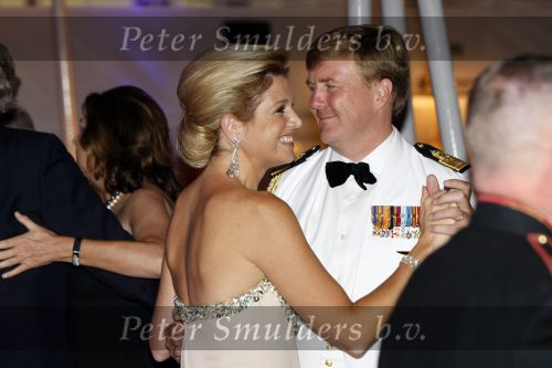 New York 12 september 2009
Prins Willem Alexander en Prinses Maxima tijdend gala op de marine boot HMS Tromp.
Peter Smulders bv